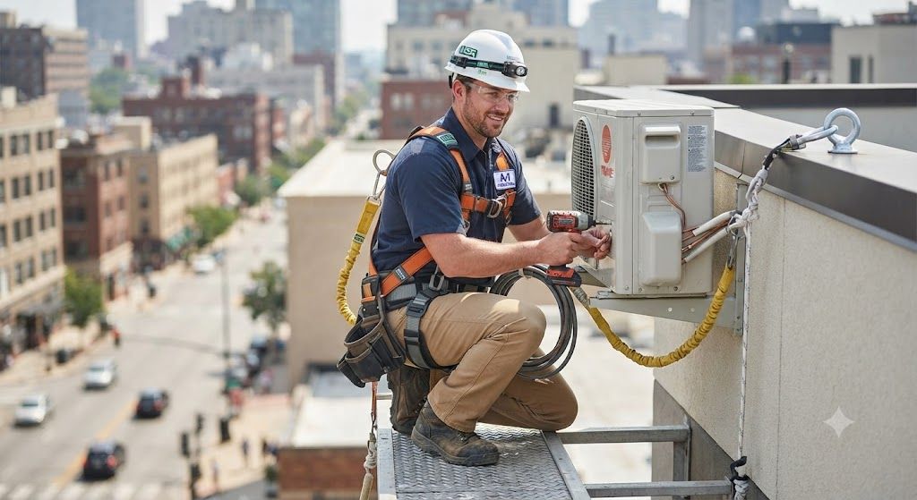 safety harness for aircond installation work