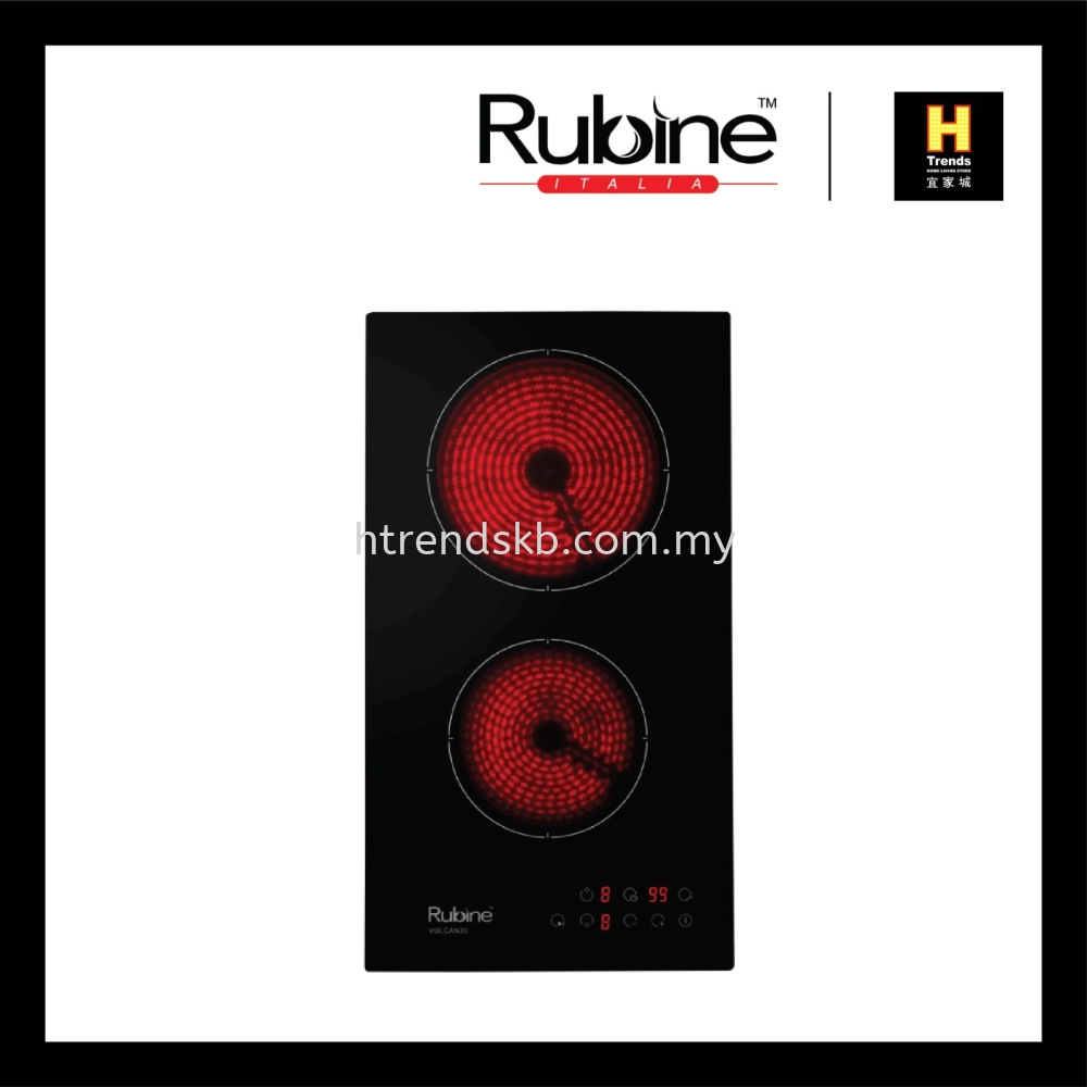 Rubine Vulcan Series Build In Ceramic Hob RCE-VULCAN30-BL