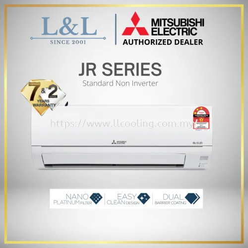 Mitsubishi JR Series R32 Air Conditioner Non Inverter 2021 (1.0HP/1.5HP/2.0HP/2.5HP) (JR10VF/JR13VF/JR18VF/JR24VF)