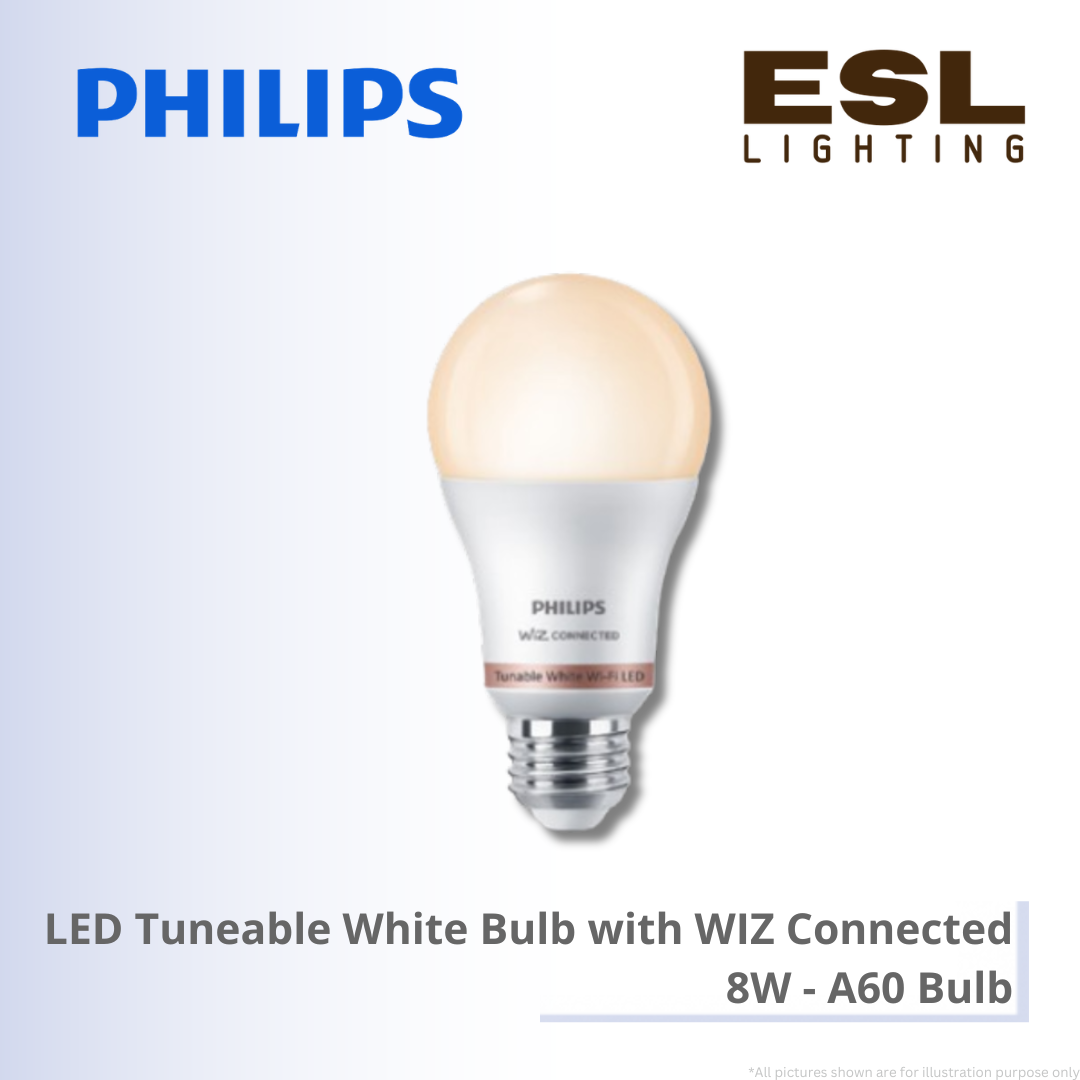 PHILIPS LED Tuneable White Bulb with WIZ Connected 8W - A60 Bulb