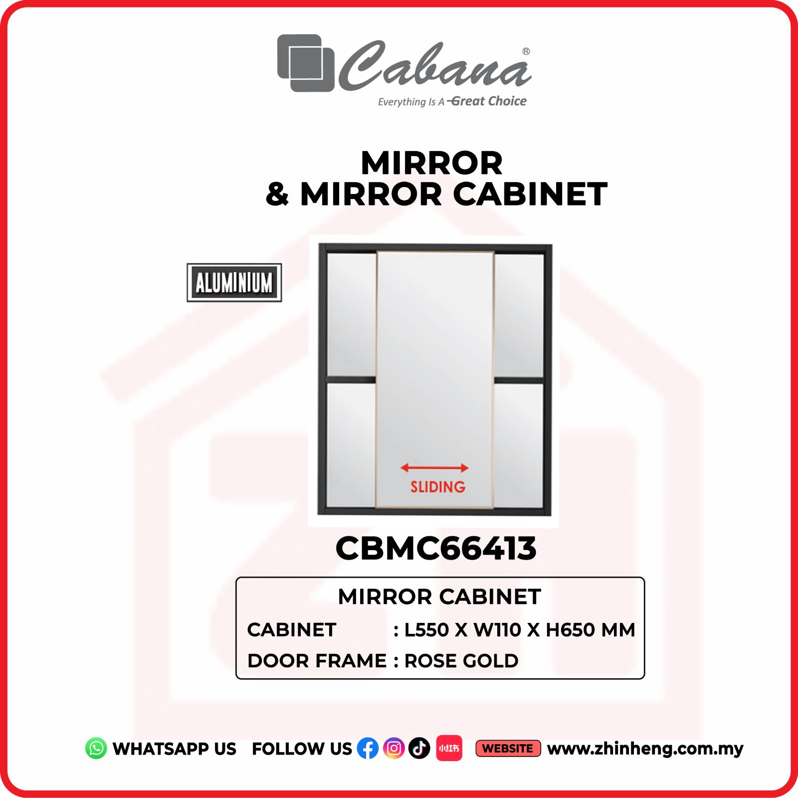 CABANA MIRROR CABINET CBMC66413