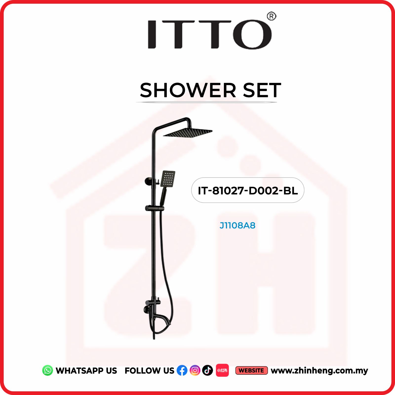 ITTO SHOWER SET  IT-81027-D002-BL