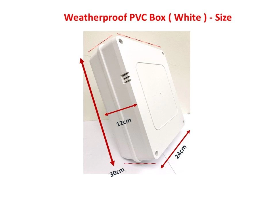 Autogate Outdoor PVC Weatherproof Enclosure Box (10" x 12") - White