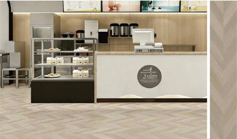 Queens Floor SPC HERRINGBONE Flooring QSH02-05 CHATEAU LINEN