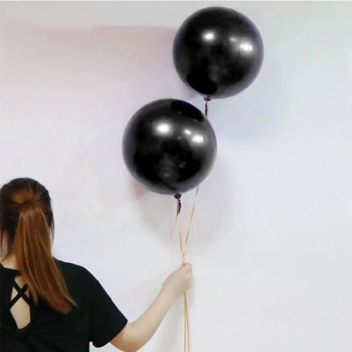 22inch Seamless Festive Chrome Bubble Balloon *Black 1pack (B-22CBB-BL)