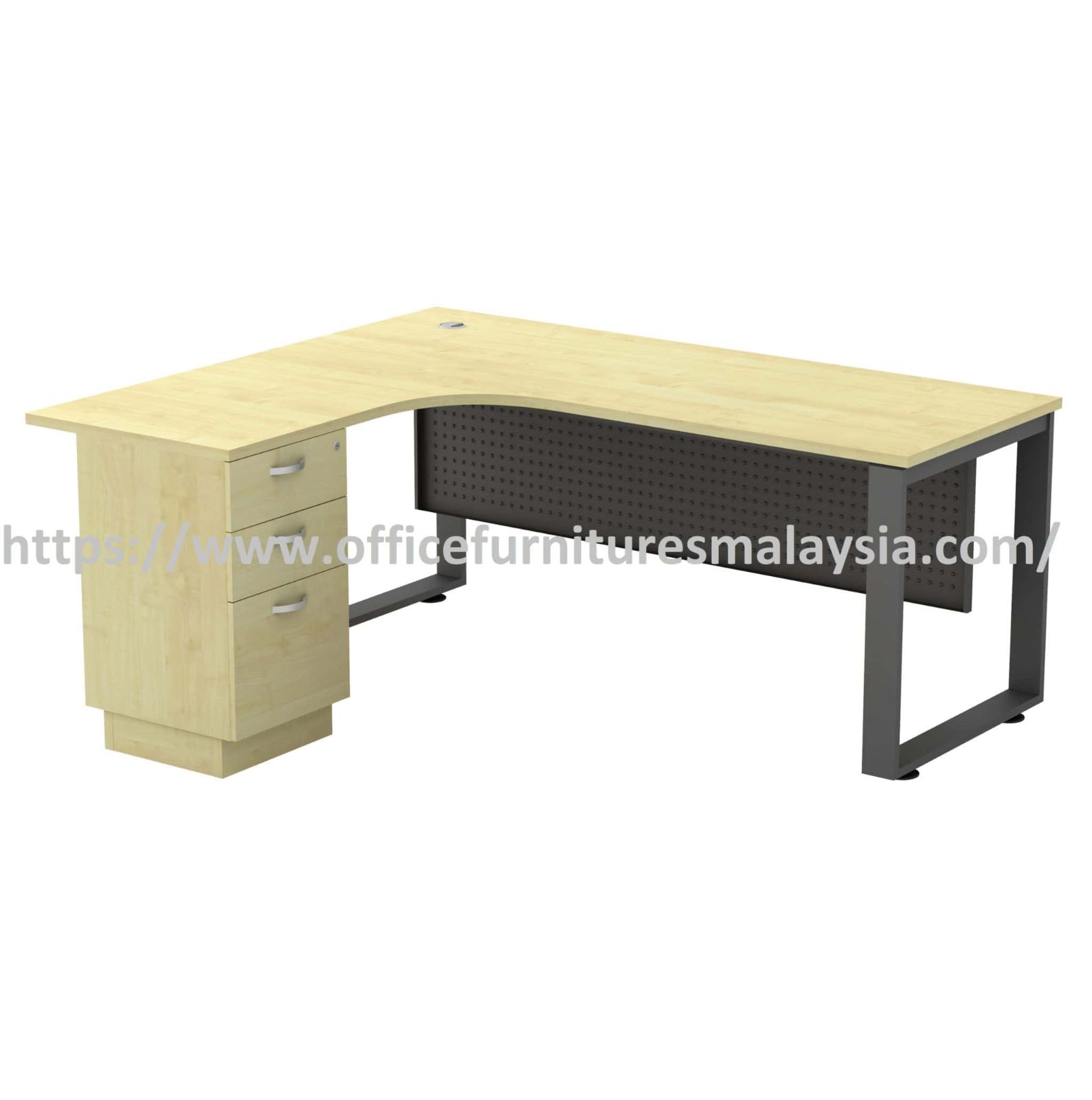 5 ft x 5 ft Steadfast Elite Modern Design Manager Desk OFSQML15153D