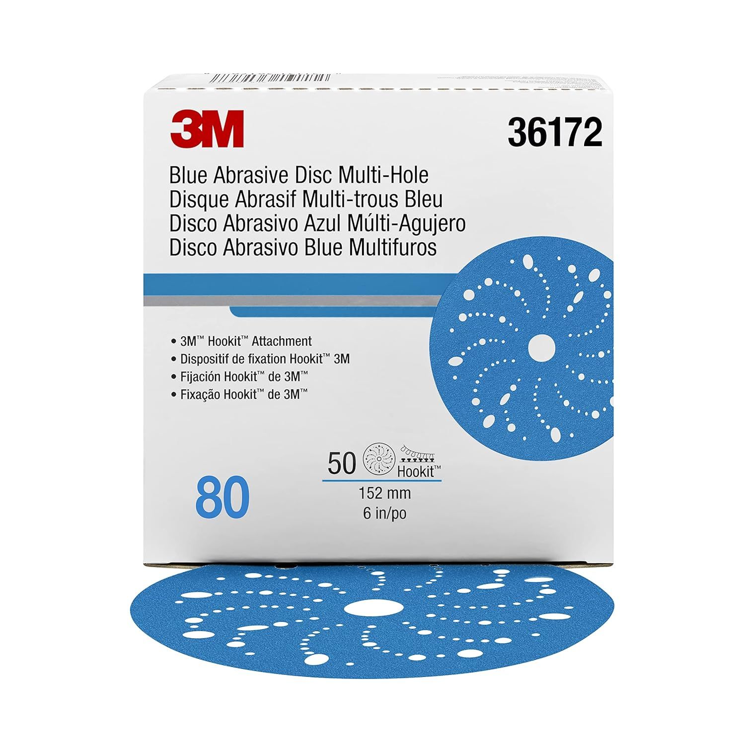 3M™ Hookit™ Blue Abrasive Disc 321U 6in , 50pcs
