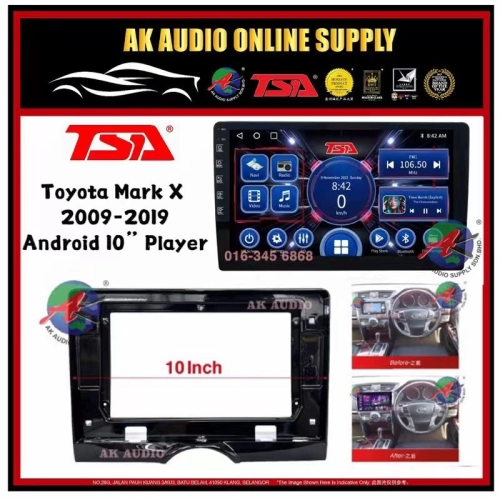 [ MTK 2+32GB ] TSA Toyota Mark X Mark-X 2009 - 2019 Android 10'' inch Car player Monitor