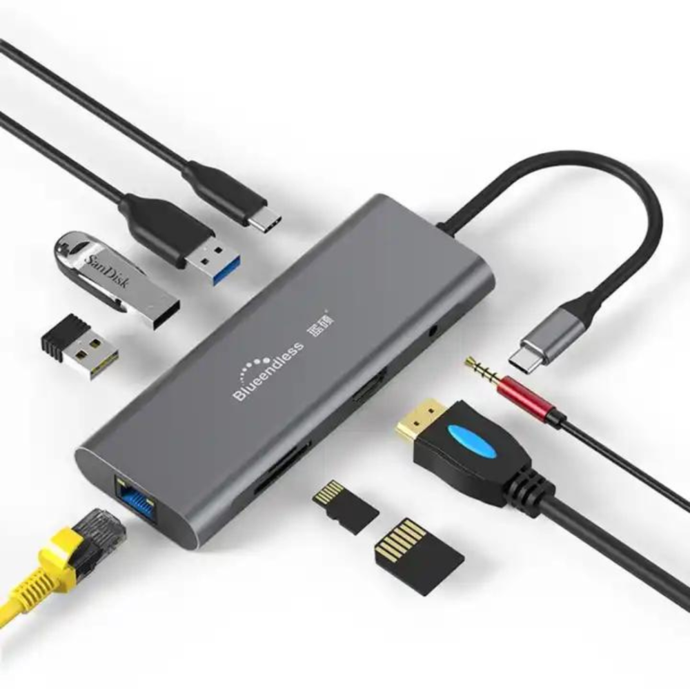USB Distributor 9 In 1Multiport Smart Port Charging Adapter CUSTOM ...