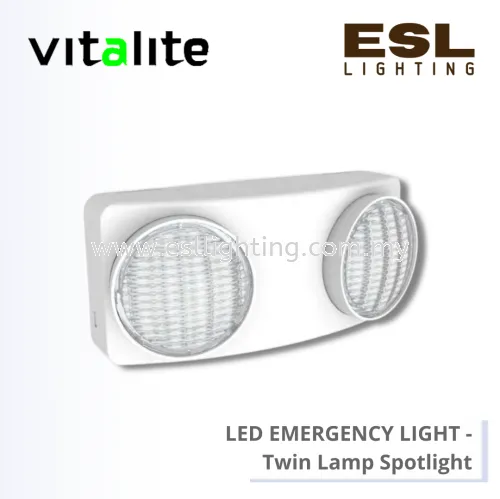 VITALITE LED EMERGENCY LIGHT TWIN LAMP SPOTLIGHT - VELR 308/TLS