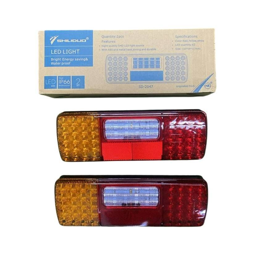 SHILIDUO LED TATA 1313 Tail Lamp With License Plate Lamp 24V SD-2047A (LH) (Plastic)