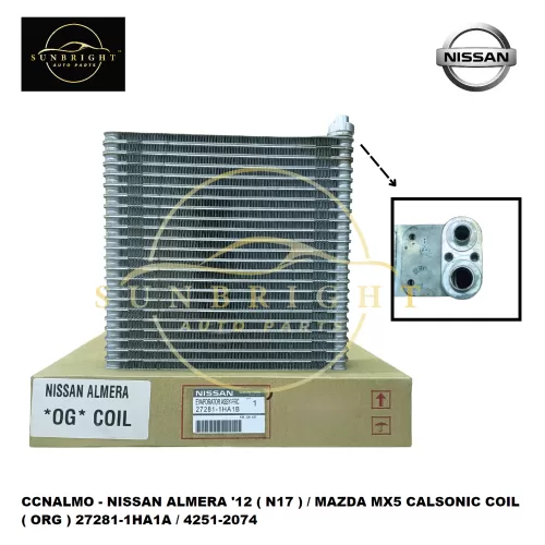 CCNALMO - NISSAN ALMERA '12 ( N17 ) / MAZDA MX5 CALSONIC COIL ( ORG ) 27281-1HA1A / 4251-2074 - Sunbright Auto Parts Supply Sdn Bhd