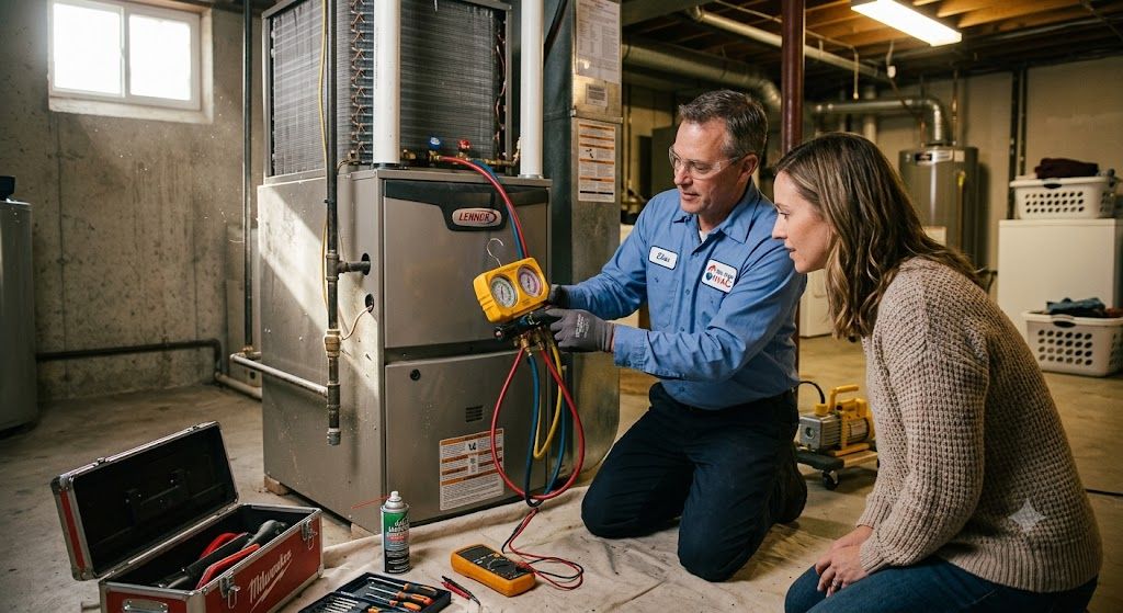 HVAC system servicing techniques