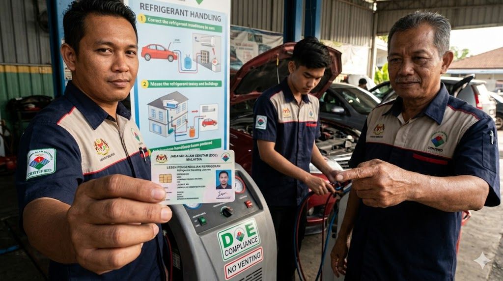 refrigerant handling license Malaysia DOE