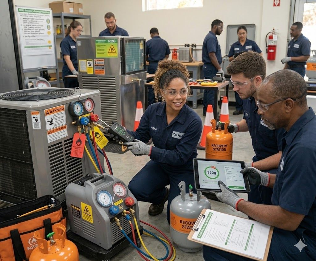 R290 recovery equipment HVAC