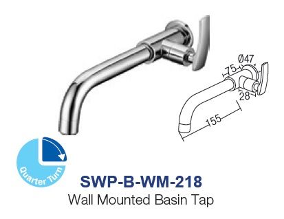 SWP-B-WM-218  Wall Mounted Basin Tap