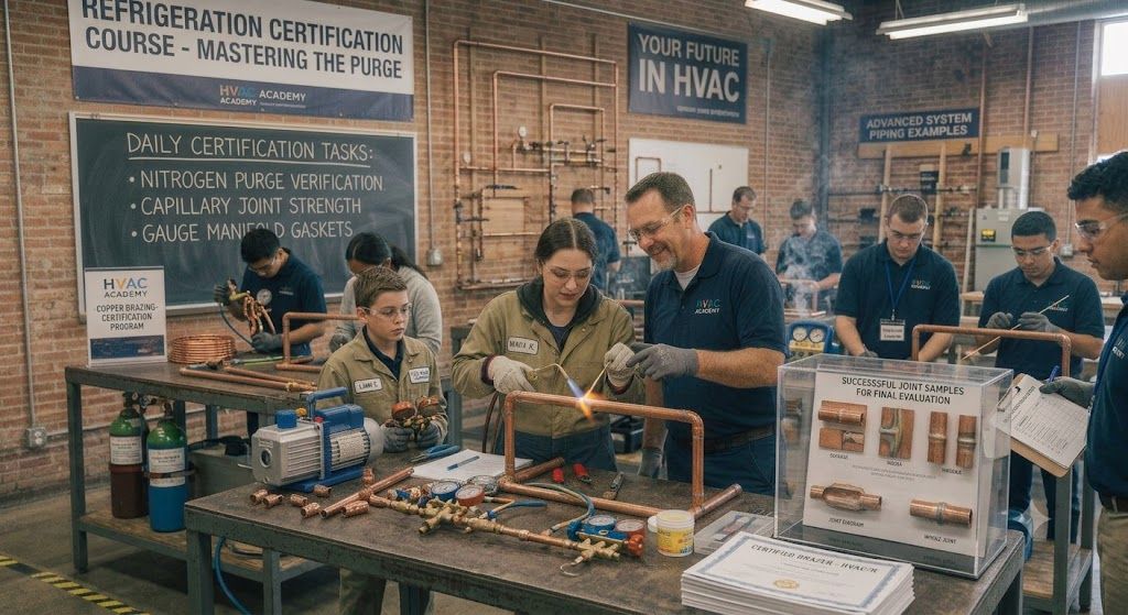 HVAC refrigeration brazing certification training