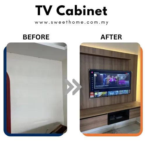 Wall Mouned Hanging TV Cabinet With Lights | Modern Tv Cabinet | Kabinet Tv Cantik Gantung Dininding dengan Lampu |  TV Cabinet Furniture Store | Kedah | Penang | Perak | KL | Shah Alam | Puchong | Rawang | Bukit Jalil | Cheras | Ampang