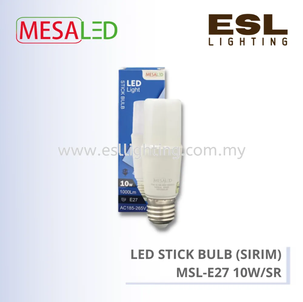 MESALED LED STICK BULB (SIRIM) E27 10W - MSL-E27 10W/SR