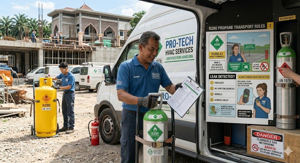 R290 flammable refrigerant transport safety