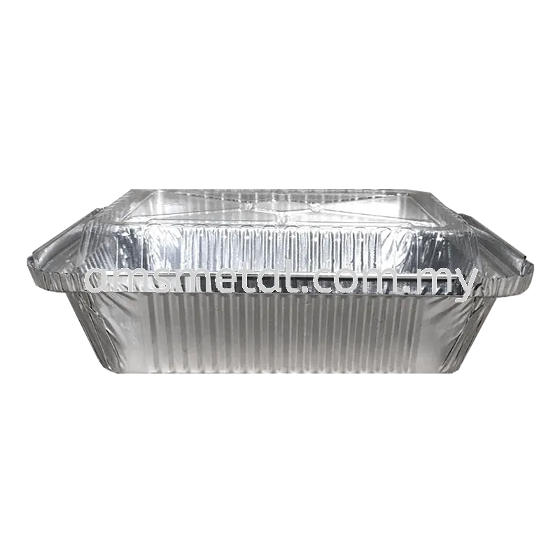 AMS Aluminium Foil Tray With Lid Cover 5 PCS Code 7650 Disposable Cake Container Bekas Aluminium Bakeware