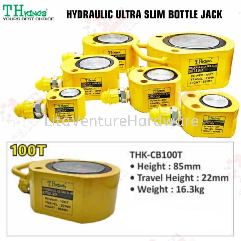 THKINGS BRAND HYDRAULIC ULTRA SLIM BOTTLE JACK - THKCB100T