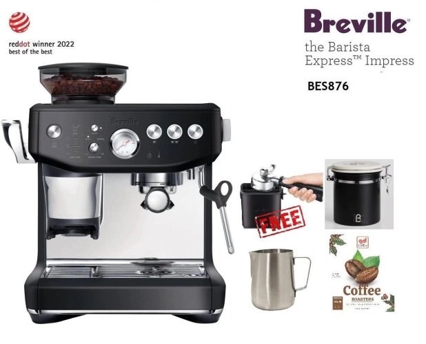 BREVILLE THE BARISTA EXPRESS鈩 IMPRESS (Black Truffle) BES876BTR (Contact us now and claim your discount vouchers) - GOLDEN DEAL E STORE SDN. BHD.