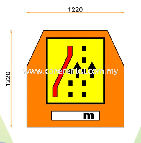 Highway LLM Advance Warning Signboard A-Shape/Post For Rental