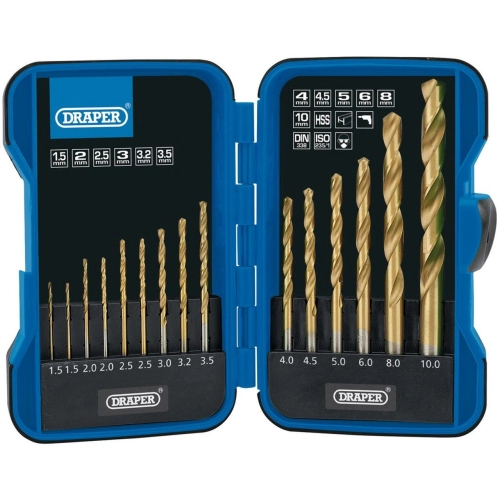 18549 - Metric Titanium Nitride Coated HSS Drill Bit Set (15 Piece)