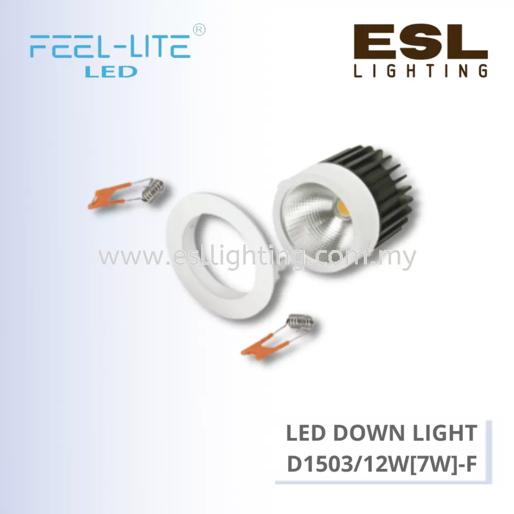 FEEL LITE LED RECESSED DOWN LIGHT ROUND 7W (12W) - D1503/12W(7W)-F