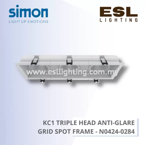 SIMON SPOTLIGHT - KC1 SPOTLIGHT - KC1 TRIPLE HEADANTI-GLARE GRID SPOT FRAME - N0424-0283