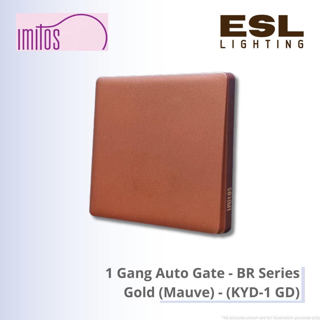 IMITOS 1 Gang Auto Gate (BR Series) Gold (Mauve) - KYD-1 GD SIRIM