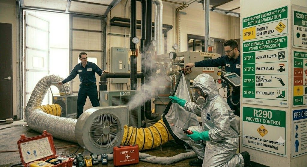 R290 refrigerant accident response