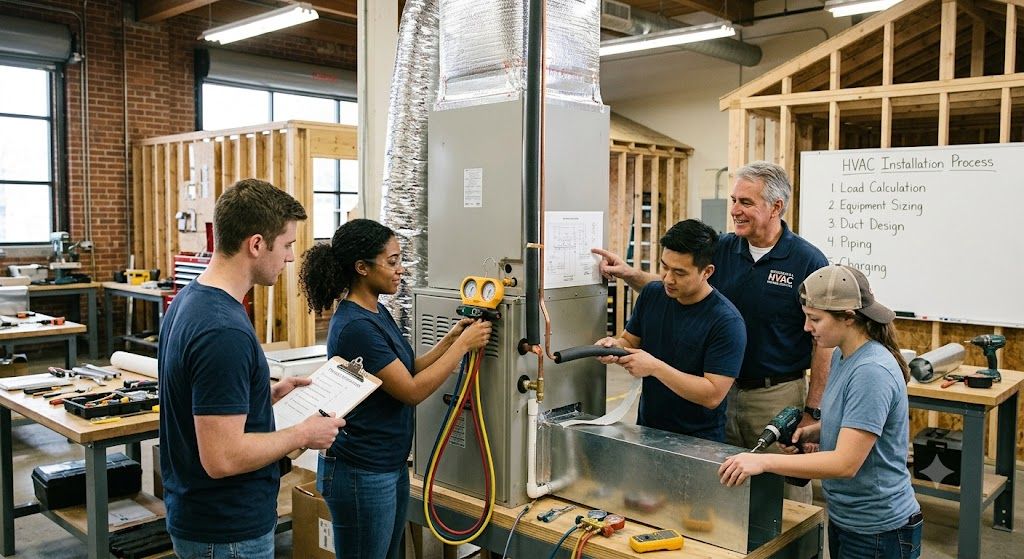 Residential HVAC installation practical course