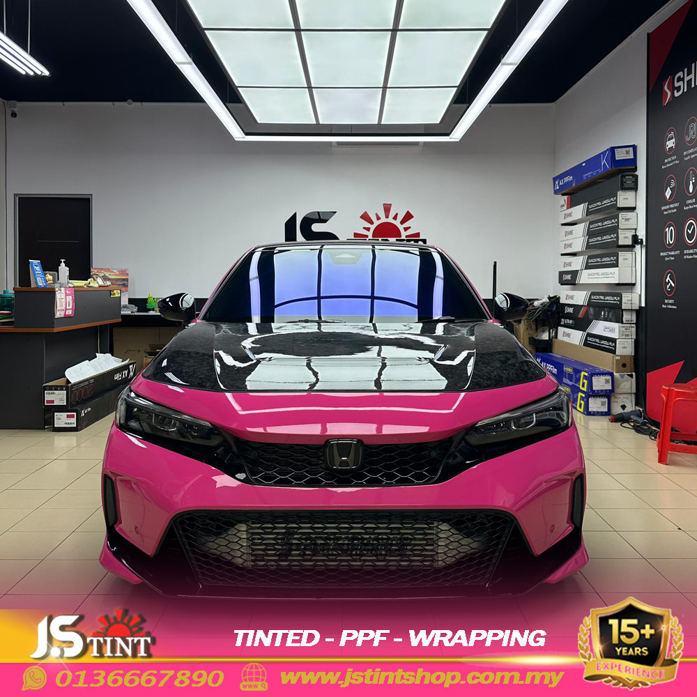 Honda Civic Fe Install Wrapping Beetroot Purple