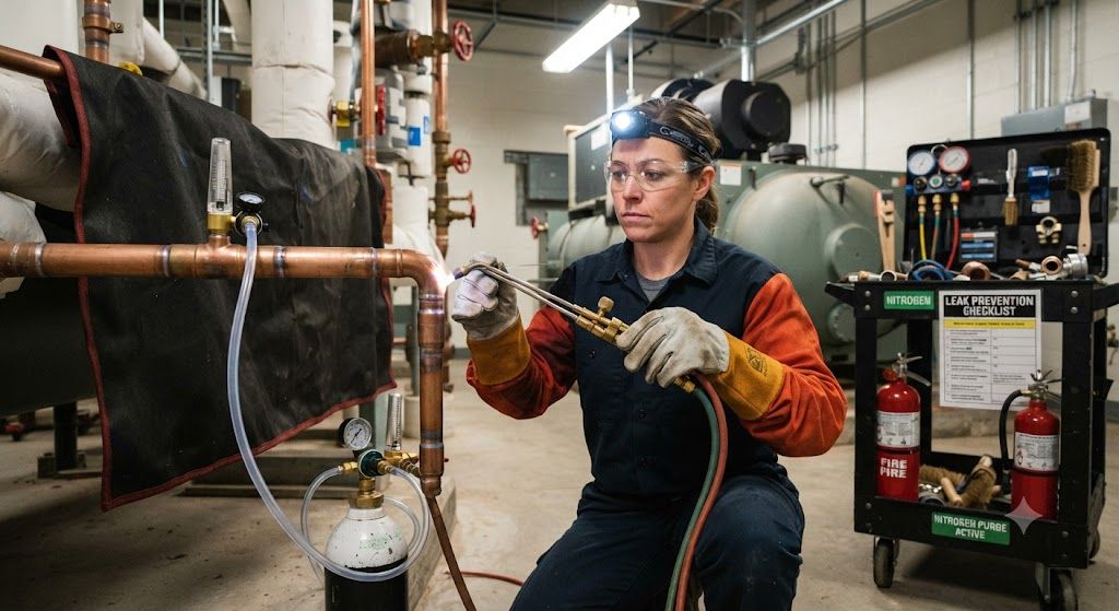 safe brazing HVAC leak prevention practices