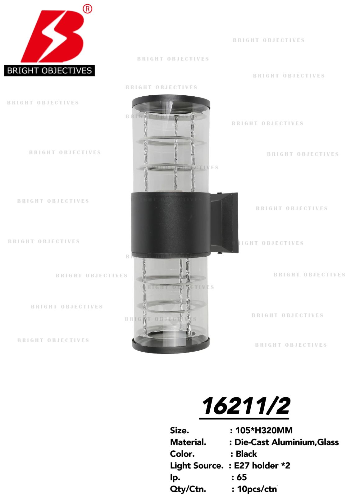 Outdoor Wall Lamp 16211/2 (using E27 bulb)