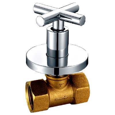 T-6844 1/2" Quarter-Turn Concealed Stop Cock Valve – Durable Brass Chrome Plated Stop Valve