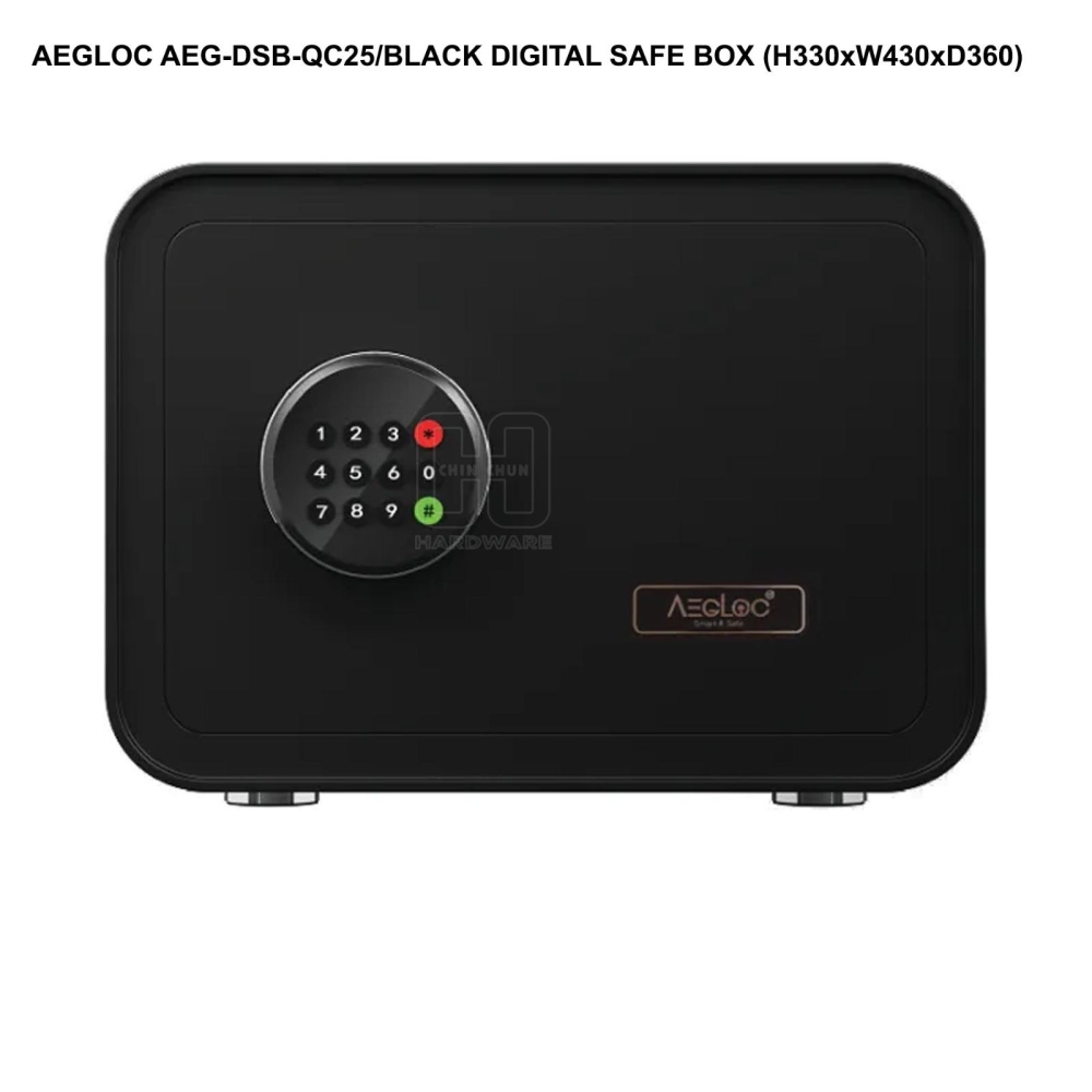 AEGLOC AEG-DSB-QC25 BLACK DIGITAL SAFE BOX (H330 x W430 x D360)