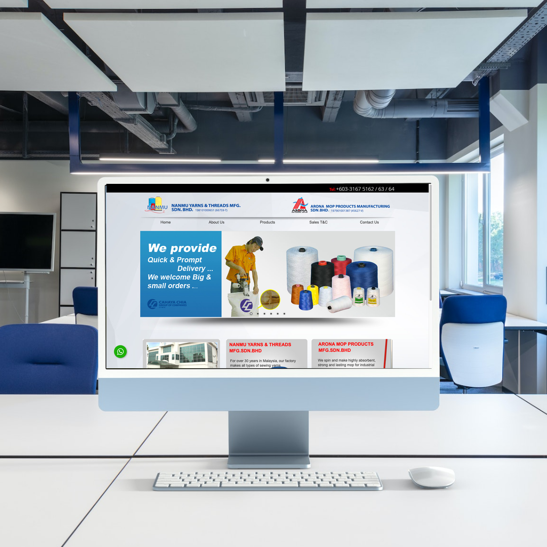 Industrial Yarn & Sewing Thread Supplier & Manufacturer Website Design & SEO Case Study | Industrial Yarns Manufacturer in Kuala Lumpur