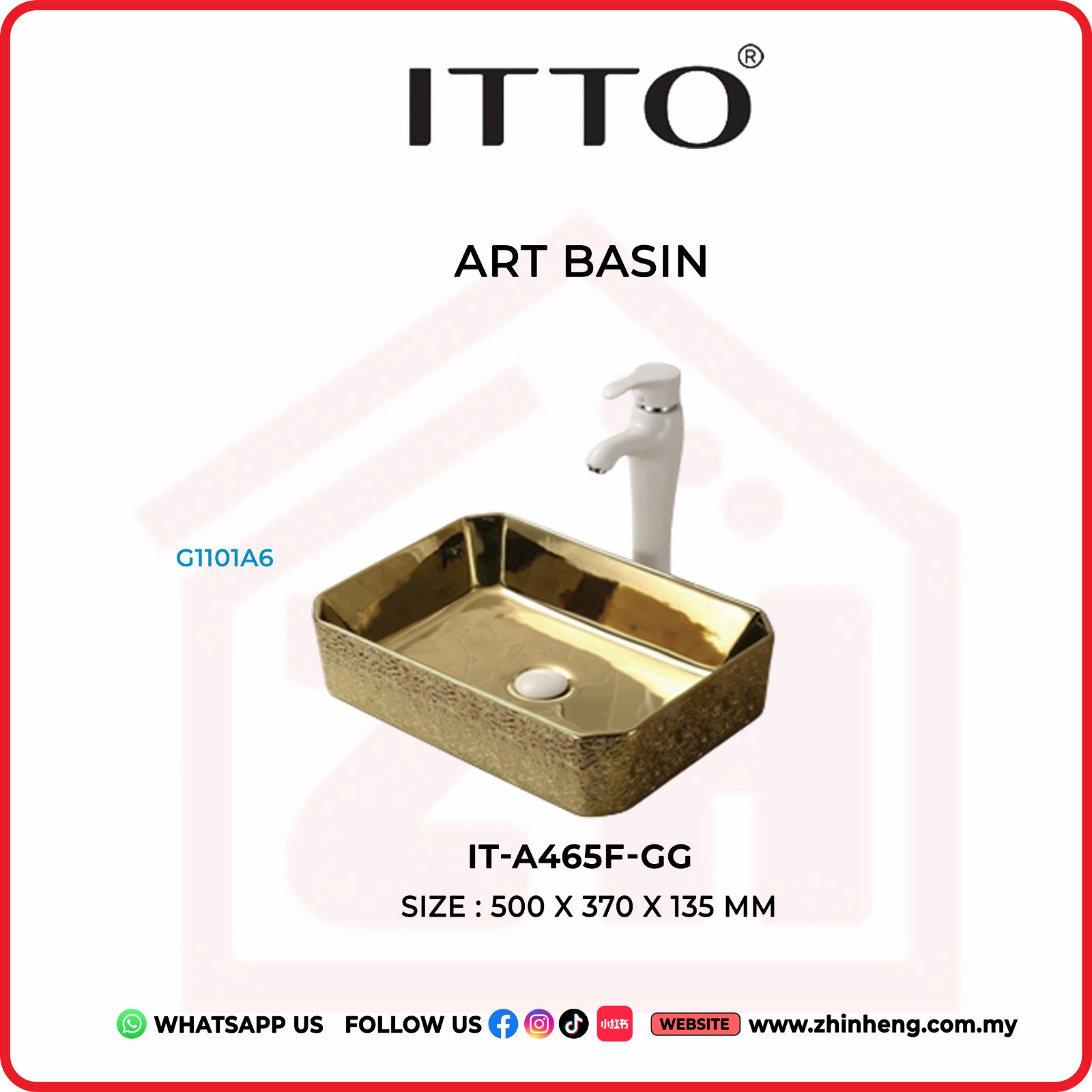 ITTO ART BASIN IT-A465F-GG