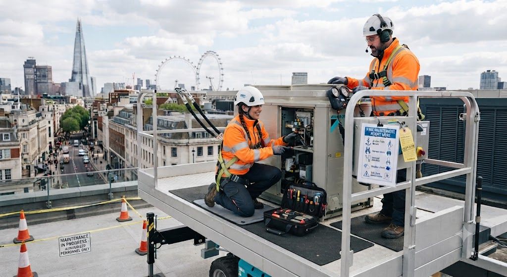 HVAC maintenance risk assessment at height
