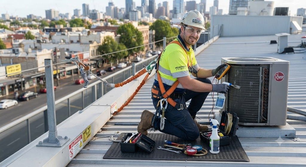 HVAC occupational PPE for rooftop work