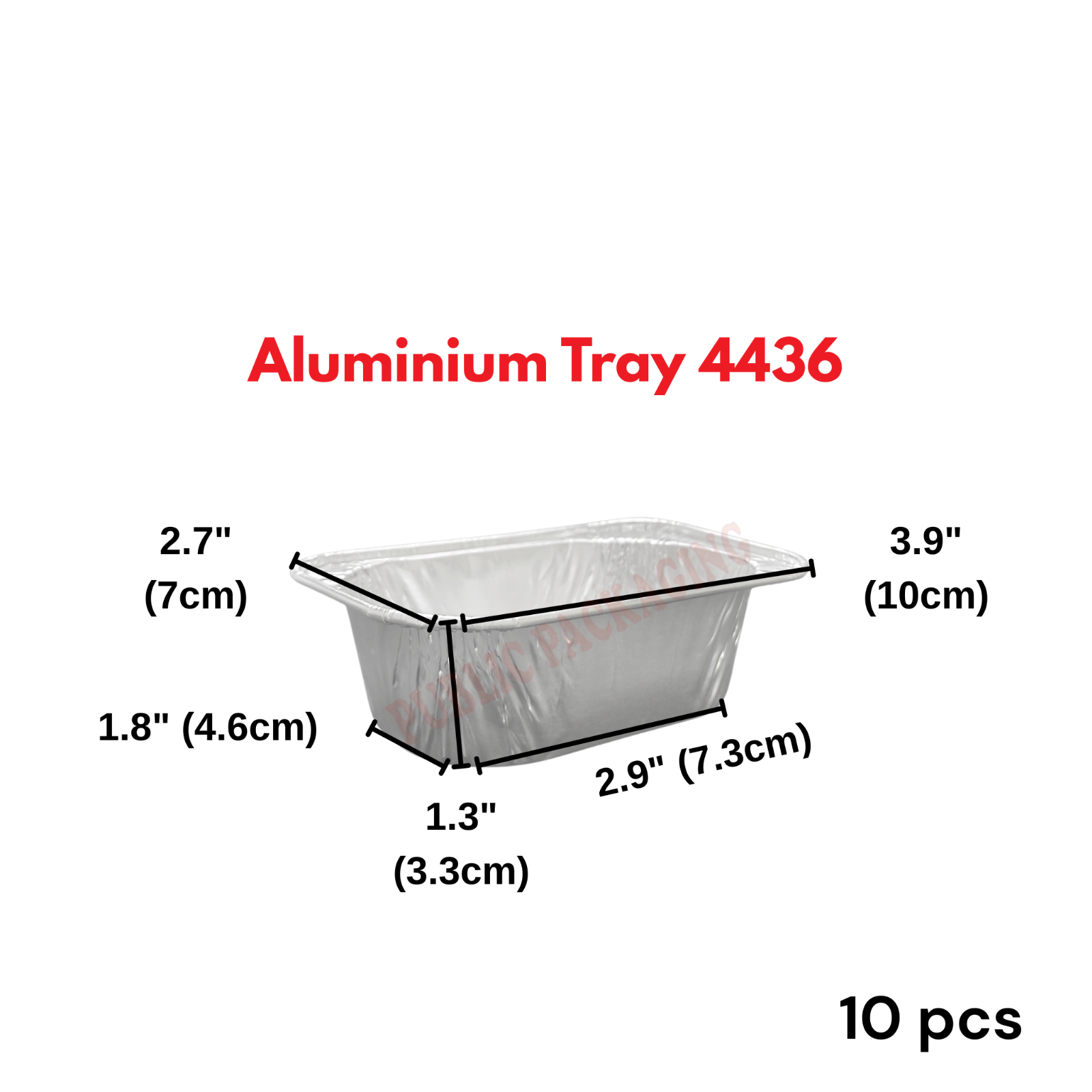 4436-P Aluminium Foil Tray with Clear Lid (10 sets 卤) Rectangle / Rectangular My Chef Foil Tray 4436 - P