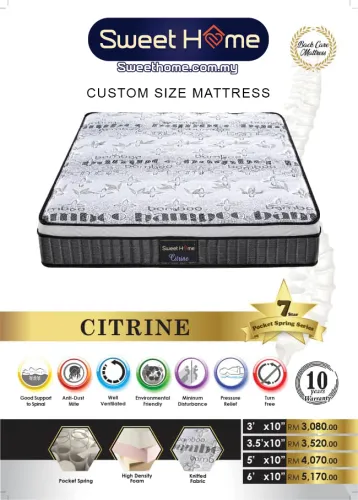 CITRINE Exclusive Custom Size Mattress | Mattress Furniture Store