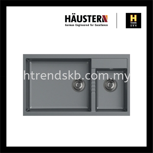 HAUSTERN TOP MOUNT GRANITE SINK HT-PRISMA-623-G (CHROMIUM GREY)