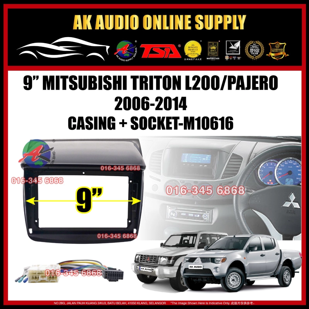 T5 DSP CarPlay◾ TSA Mitsubishi Triton L200 / Pajero 2006 - 2014 Android 9'' inch Android Car Player Monitor