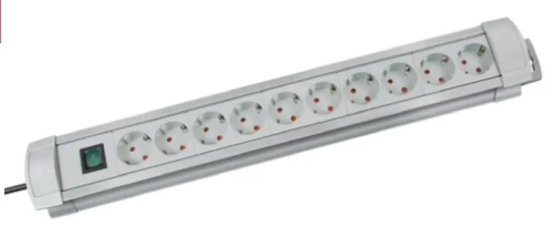  768-5406 - brennenstuhl 3m 10 Socket Type F - German Schuko Extension Lead, 230 V, IP20