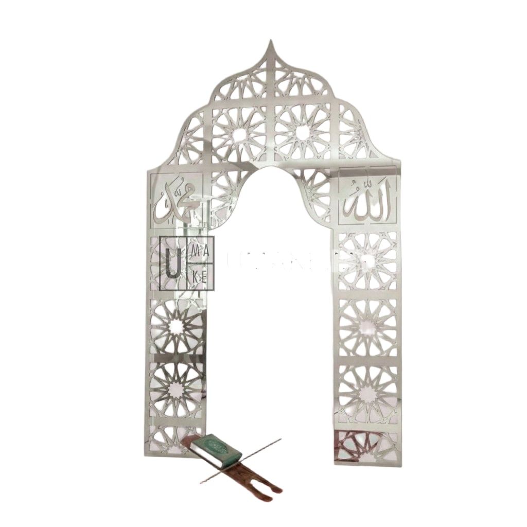 DIY Mirror Acrylic Mihrab Wall Decor Supplier | Islamic Prayer Niche Set, No-Drill Bulk Custom (Hiasan Dinding Mihrab, Factory Direct)