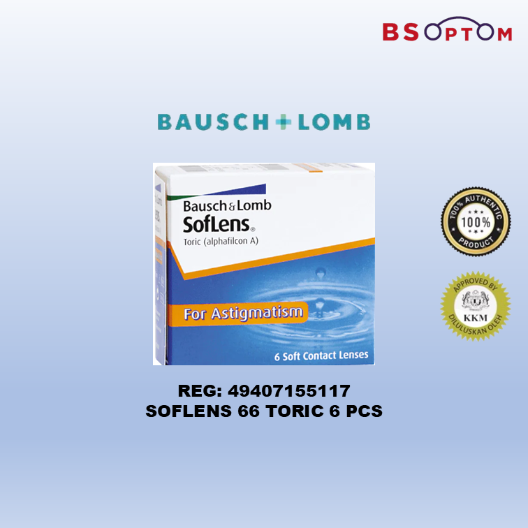 Bausch + Lomb SofLens 66 Toric Monthly Lens (6PCS)
